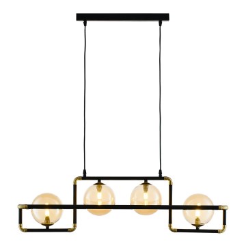 Jupiter 1983 - Κρεμαστό φωτιστικό οροφής ράγα  ZAFRA 4xG9/10W/230V μαύρο/μπεζ