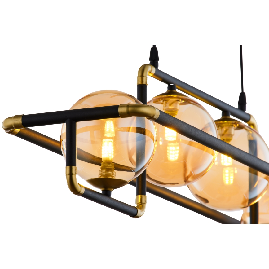 Jupiter 1983 - Κρεμαστό φωτιστικό οροφής ράγα  ZAFRA 4xG9/10W/230V μαύρο/μπεζ