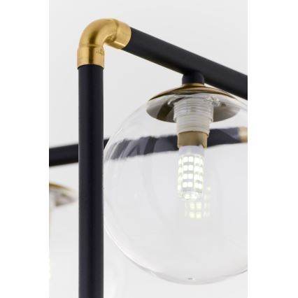 Jupiter 1985 - Κρεμαστό φωτιστικό IBRA 5xG9/10W/230V μαύρο/χρυσαφί