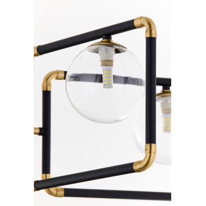 Jupiter 1985 - Κρεμαστό φωτιστικό IBRA 5xG9/10W/230V μαύρο/χρυσαφί