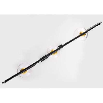 Jupiter 1990 - Κρεμαστό φωτιστικό οροφής  HANZA 3xG9/10W/230V μαύρο/χρυσαφί