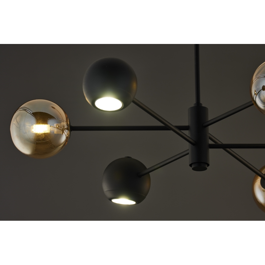 Jupiter 1993 - Κρεμαστό φωτιστικό MOKA 3xGU10/10W/230V + 3xG9/10W/230V μαύρο/μπεζ