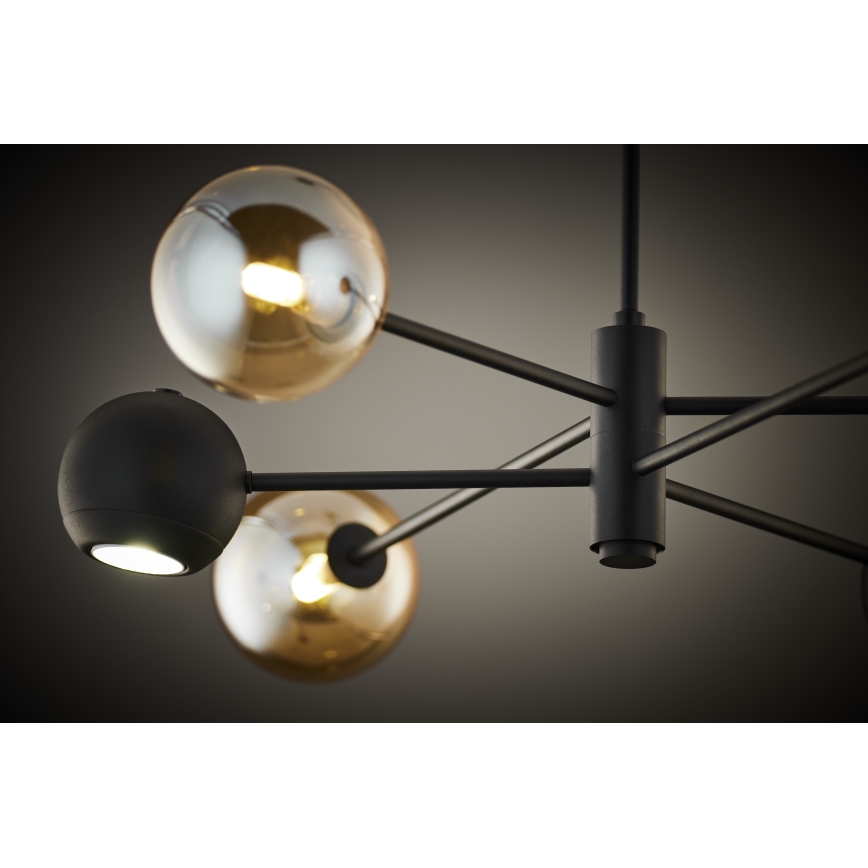 Jupiter 1993 - Κρεμαστό φωτιστικό MOKA 3xGU10/10W/230V + 3xG9/10W/230V μαύρο/μπεζ