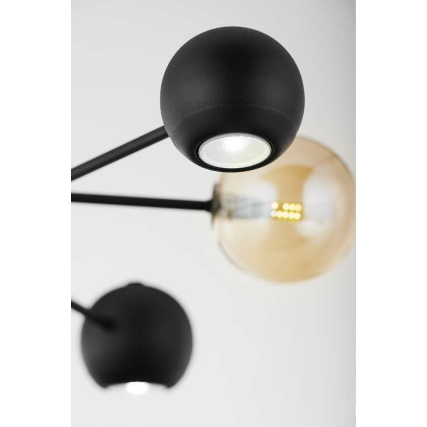 Jupiter 1993 - Κρεμαστό φωτιστικό MOKA 3xGU10/10W/230V + 3xG9/10W/230V μαύρο/μπεζ