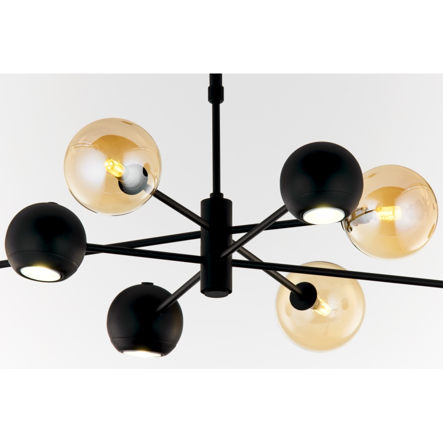 Jupiter 1994 - Κρεμαστό φωτιστικό MOKA 4xGU10/10W/230V + 4xG9/10W/230V μαύρο/μπεζ