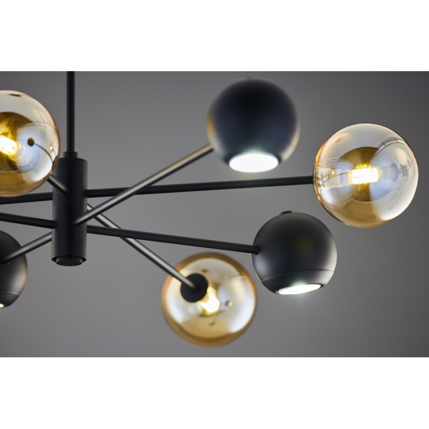 Jupiter 1994 - Κρεμαστό φωτιστικό MOKA 4xGU10/10W/230V + 4xG9/10W/230V μαύρο/μπεζ