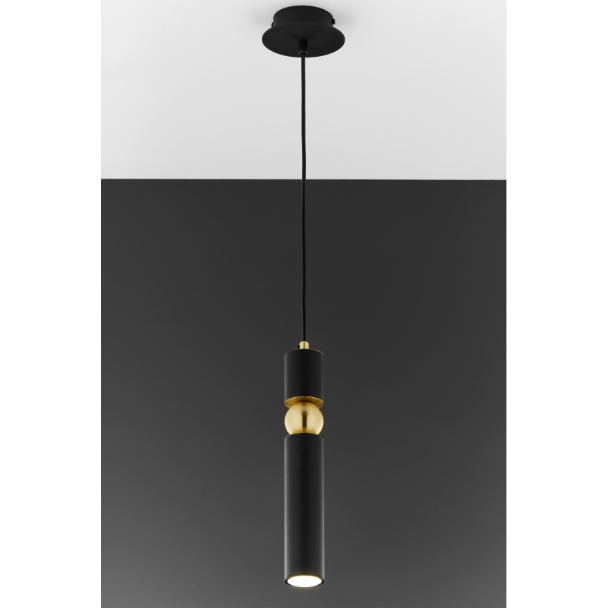 Jupiter 2003 - Κρεμαστό φωτιστικό οροφής ALAS 1xGU10/10W/230V μαύρο/χρυσαφί