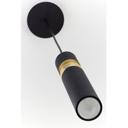 Jupiter 2003 - Κρεμαστό φωτιστικό οροφής ALAS 1xGU10/10W/230V μαύρο/χρυσαφί