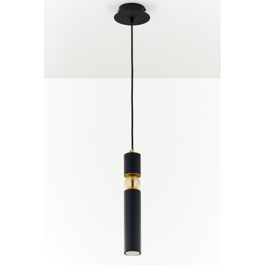 Jupiter 2003 - Κρεμαστό φωτιστικό οροφής ALAS 1xGU10/10W/230V μαύρο/χρυσαφί