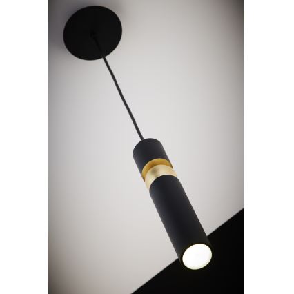 Jupiter 2003 - Κρεμαστό φωτιστικό οροφής ALAS 1xGU10/10W/230V μαύρο/χρυσαφί