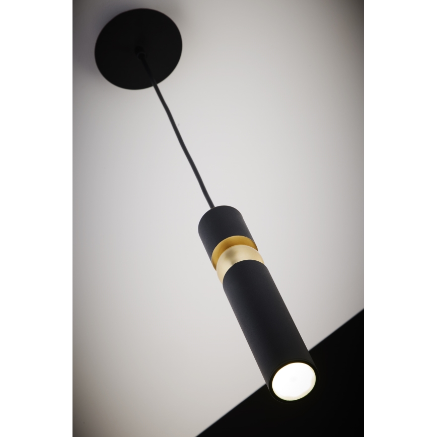 Jupiter 2003 - Κρεμαστό φωτιστικό οροφής ALAS 1xGU10/10W/230V μαύρο/χρυσαφί