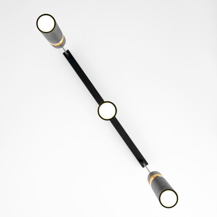 Jupiter 2004 - Κρεμαστό φωτιστικό οροφής ALAS 3xGU10/10W/230V μαύρο/χρυσαφί