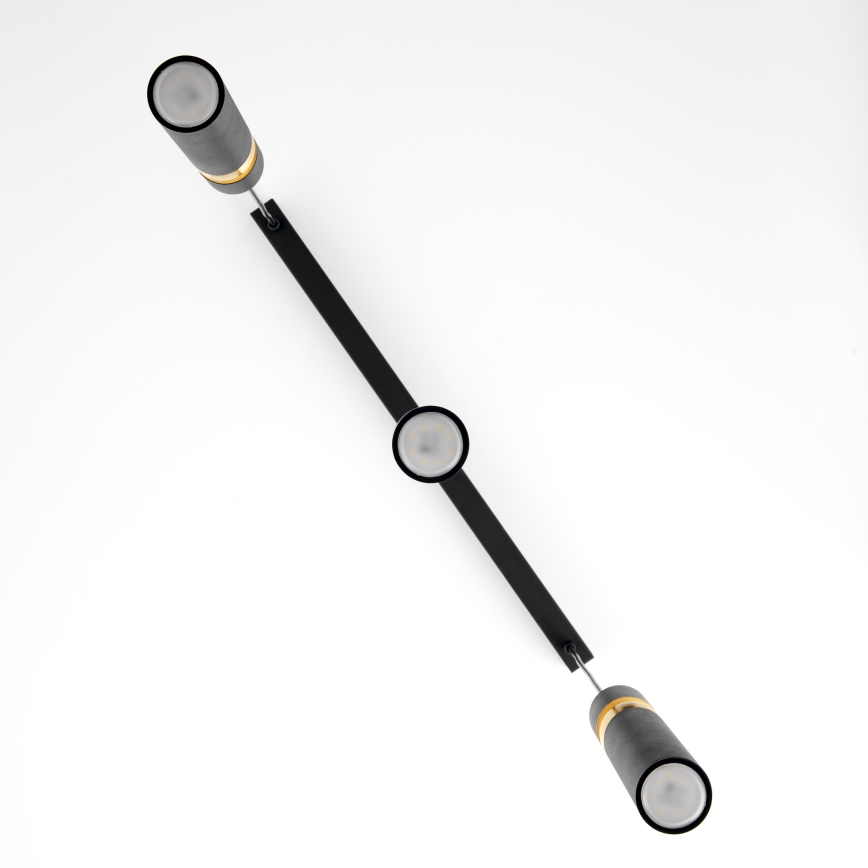 Jupiter 2004 - Κρεμαστό φωτιστικό οροφής ALAS 3xGU10/10W/230V μαύρο/χρυσαφί