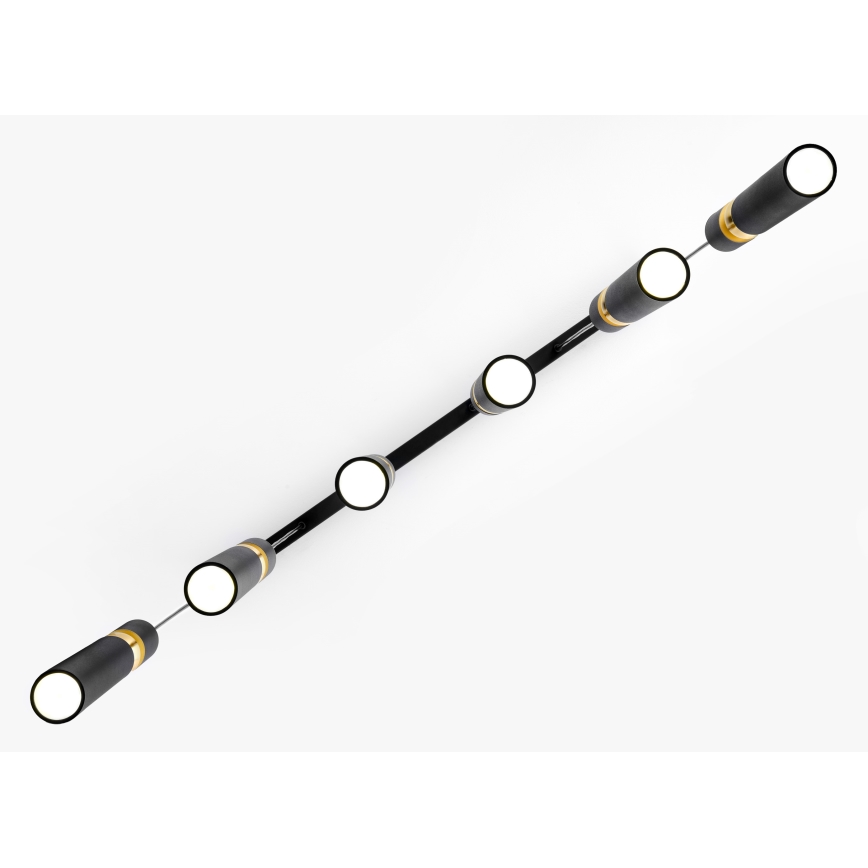 Jupiter 2005 - Κρεμαστό φωτιστικό οροφής ALAS 6xGU10/10W/230V μαύρο/χρυσαφί