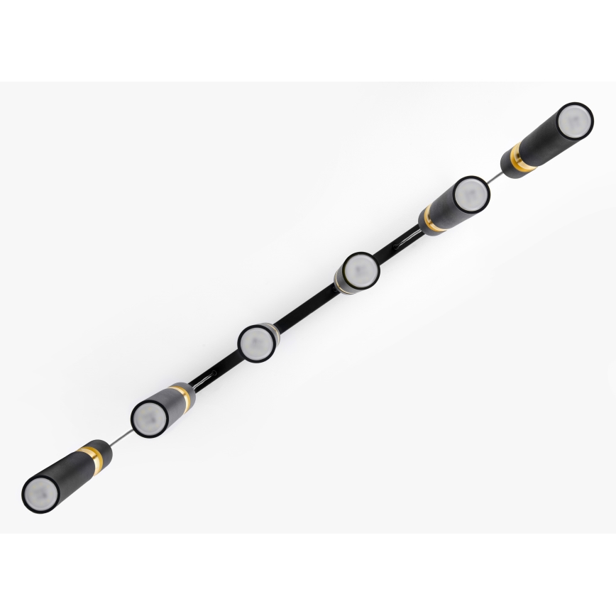 Jupiter 2005 - Κρεμαστό φωτιστικό οροφής ALAS 6xGU10/10W/230V μαύρο/χρυσαφί