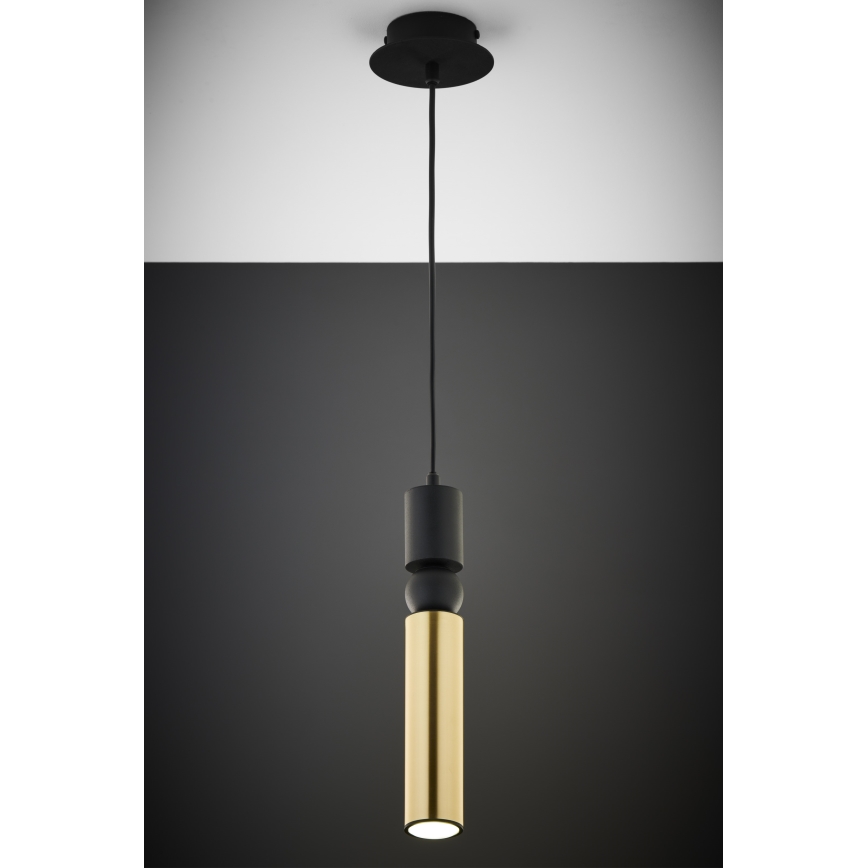 Jupiter 2006 - Κρεμαστό φωτιστικό οροφής ALAS 1xGU10/10W/230V χρυσαφί/μαύρο