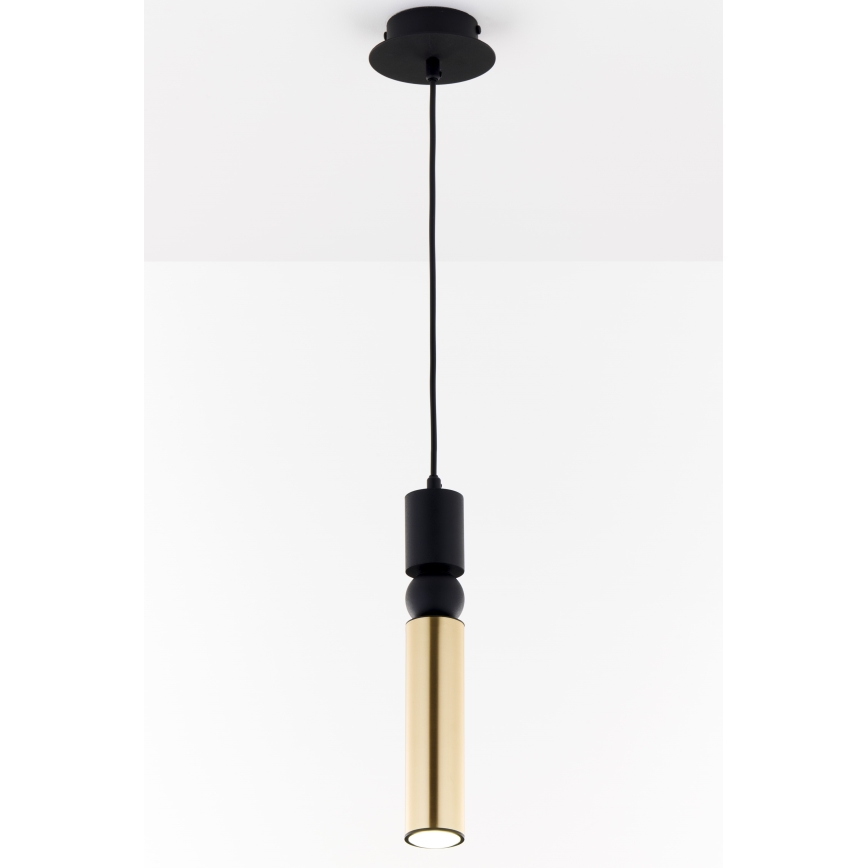 Jupiter 2006 - Κρεμαστό φωτιστικό οροφής ALAS 1xGU10/10W/230V χρυσαφί/μαύρο
