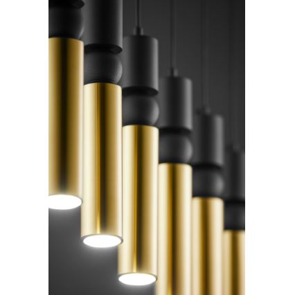 Jupiter 2008 - Κρεμαστό φωτιστικό οροφής ALAS 6xGU10/10W/230V χρυσαφί/μαύρο