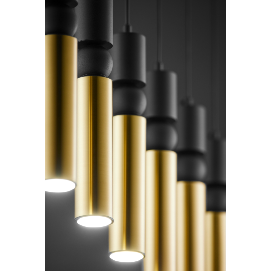 Jupiter 2008 - Κρεμαστό φωτιστικό οροφής ALAS 6xGU10/10W/230V χρυσαφί/μαύρο