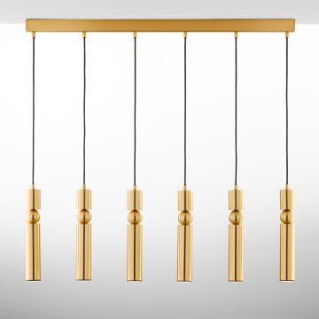 Jupiter 2011 - Κρεμαστό φωτιστικό οροφής ALAS 6xGU10/10W/230V χρυσαφί