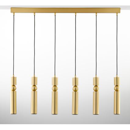 Jupiter 2011 - Κρεμαστό φωτιστικό οροφής ALAS 6xGU10/10W/230V χρυσαφί