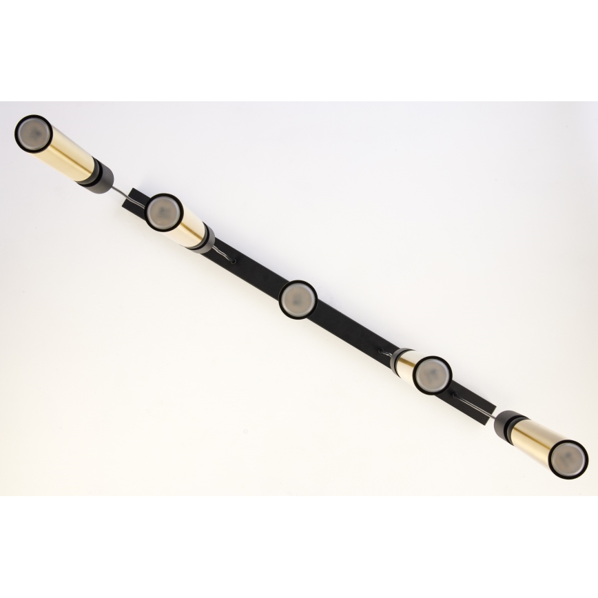 Jupiter 2012 - Κρεμαστό φωτιστικό οροφής ALAS 5xGU10/10W/230V μαύρο/χρυσαφί
