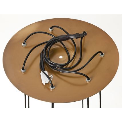 Jupiter 2012 - Κρεμαστό φωτιστικό οροφής ALAS 5xGU10/10W/230V μαύρο/χρυσαφί