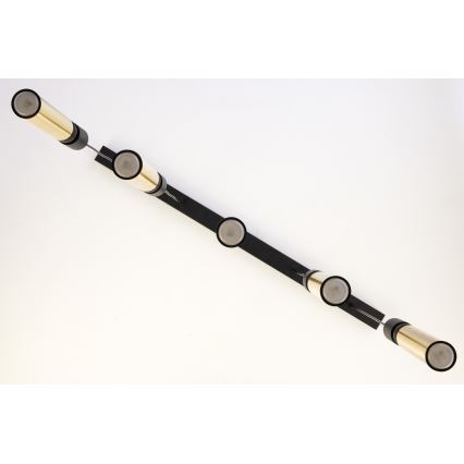 Jupiter 2012 - Κρεμαστό φωτιστικό οροφής ALAS 5xGU10/10W/230V μαύρο/χρυσαφί