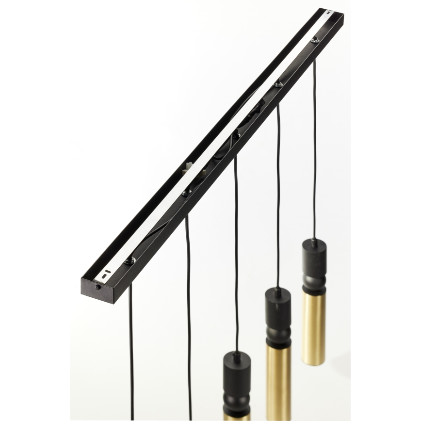 Jupiter 2012 - Κρεμαστό φωτιστικό οροφής ALAS 5xGU10/10W/230V μαύρο/χρυσαφί