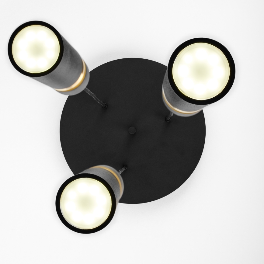 Jupiter 2013 - Κρεμαστό φωτιστικό οροφής ALAS 3xGU10/10W/230V μαύρο/χρυσαφί