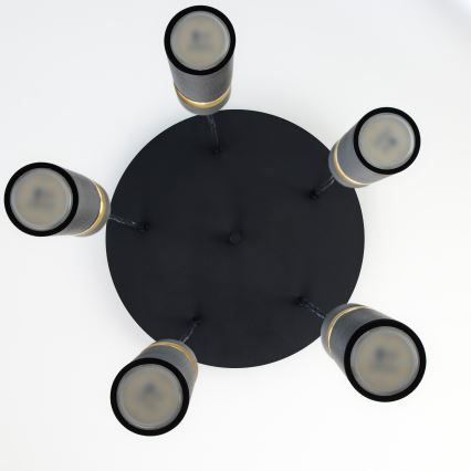 Jupiter 2014 - Κρεμαστό φωτιστικό οροφής ALAS 5xGU10/10W/230V μαύρο/χρυσαφί