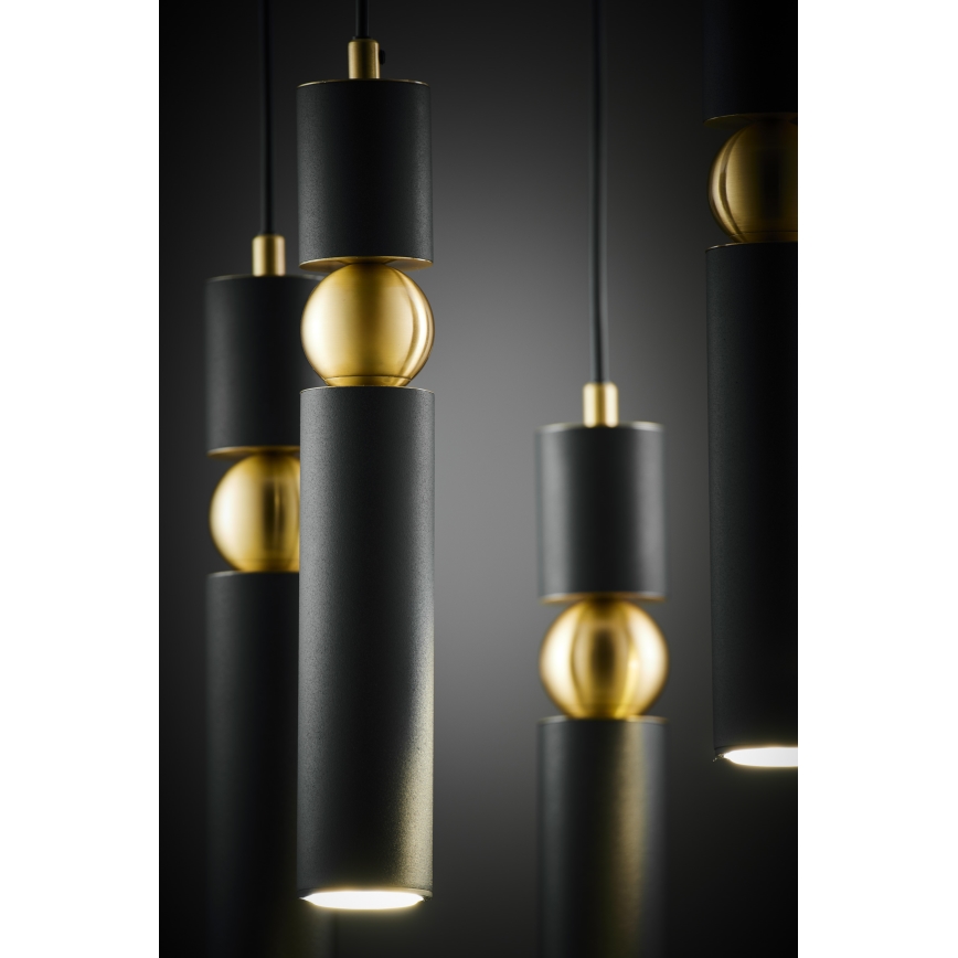 Jupiter 2014 - Κρεμαστό φωτιστικό οροφής ALAS 5xGU10/10W/230V μαύρο/χρυσαφί
