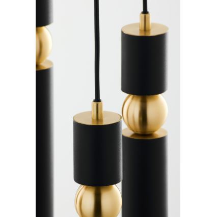 Jupiter 2014 - Κρεμαστό φωτιστικό οροφής ALAS 5xGU10/10W/230V μαύρο/χρυσαφί