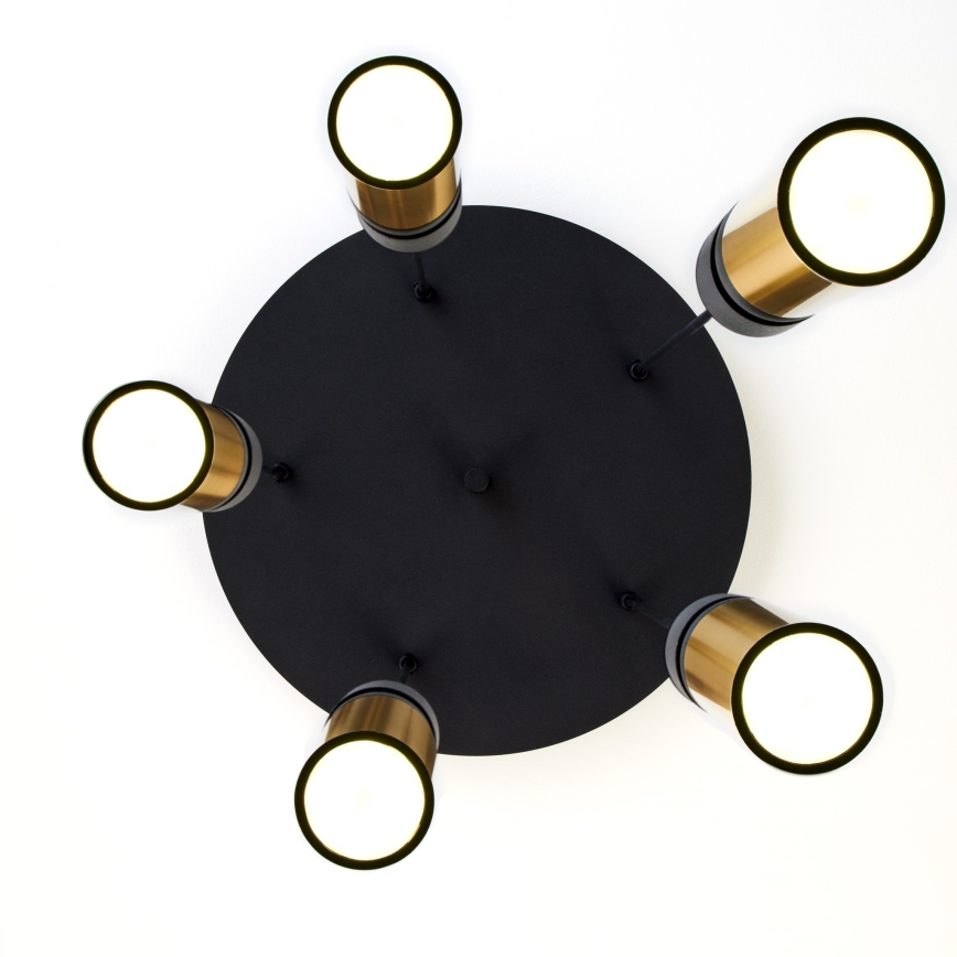 Jupiter 2017 -Κρεμαστό φωτιστικό οροφήςALAS 5xGU10/10W/230V χρυσαφί/μαύρο