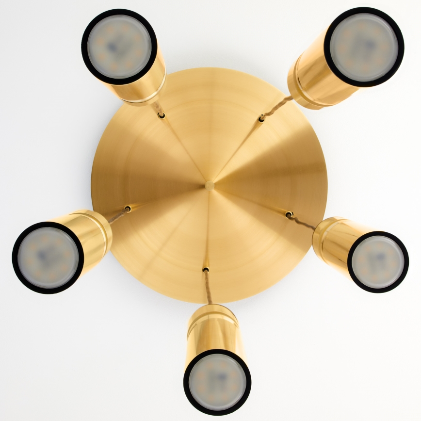 Jupiter 2020 - Κρεμαστό φωτιστικό οροφής ALAS 5xGU10/10W/230V χρυσαφί