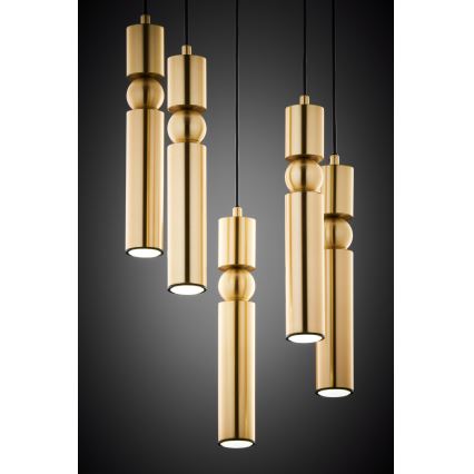 Jupiter 2020 - Κρεμαστό φωτιστικό οροφής ALAS 5xGU10/10W/230V χρυσαφί