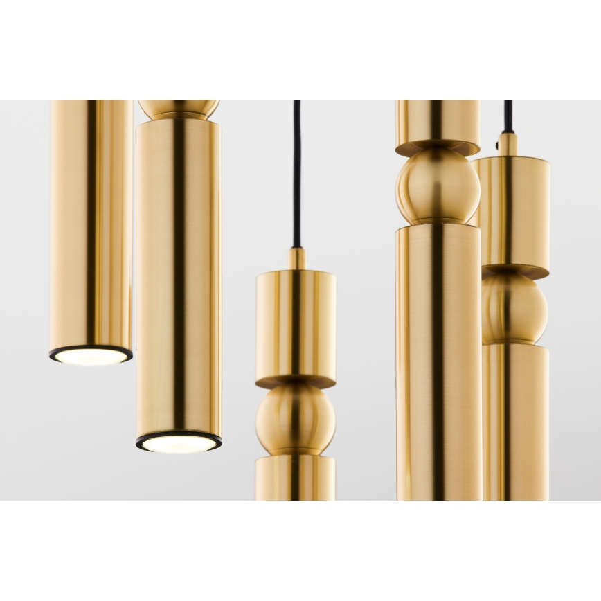 Jupiter 2020 - Κρεμαστό φωτιστικό οροφής ALAS 5xGU10/10W/230V χρυσαφί