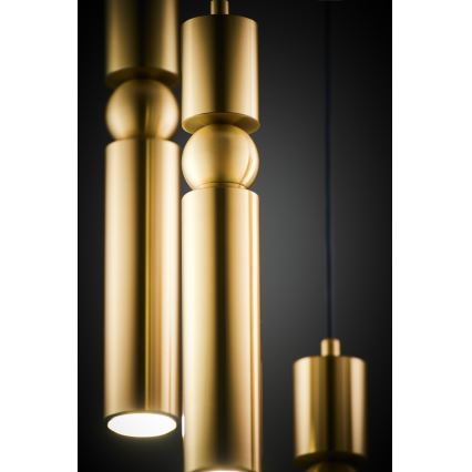 Jupiter 2020 - Κρεμαστό φωτιστικό οροφής ALAS 5xGU10/10W/230V χρυσαφί