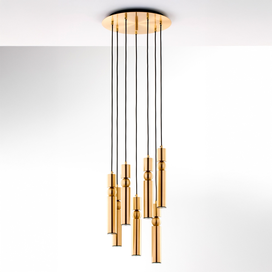 Jupiter 2021 - Κρεμαστό φωτιστικό οροφής ALAS 7xGU10/10W/230V χρυσαφί
