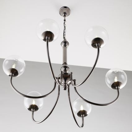 Jupiter 2022 - Κρεμαστό φωτιστικό οροφής BRILLANTE 6xG9/10W/230V γυαλιστερό χρώμιο