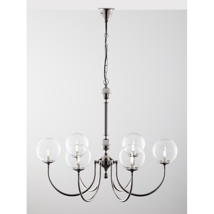 Jupiter 2022 - Κρεμαστό φωτιστικό οροφής BRILLANTE 6xG9/10W/230V γυαλιστερό χρώμιο