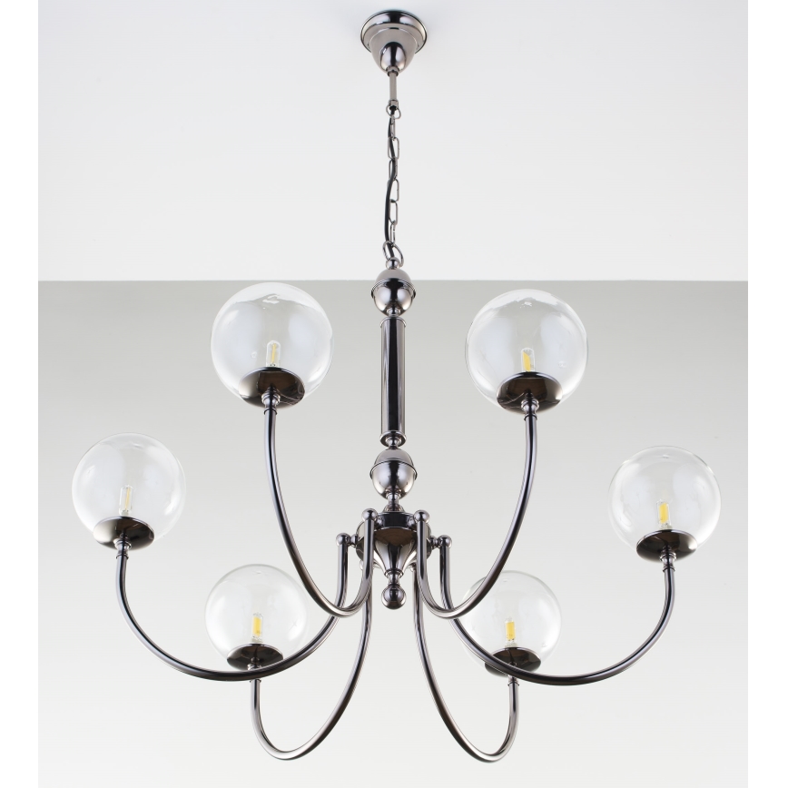 Jupiter 2022 - Κρεμαστό φωτιστικό οροφής BRILLANTE 6xG9/10W/230V γυαλιστερό χρώμιο