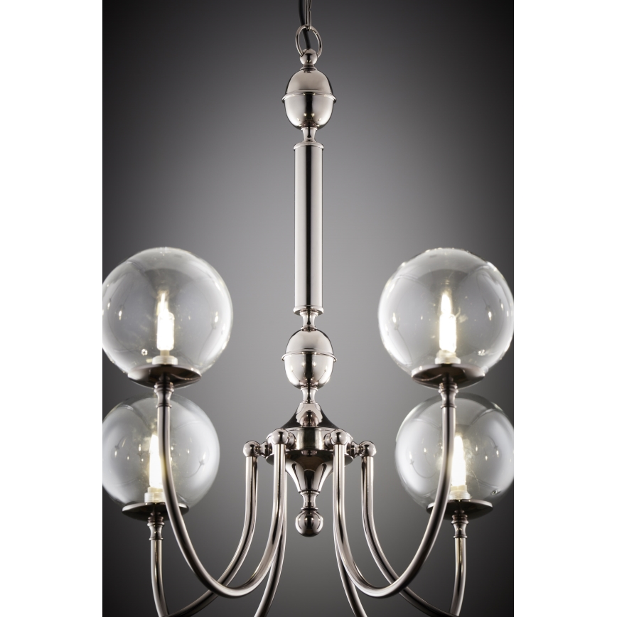 Jupiter 2022 - Κρεμαστό φωτιστικό οροφής BRILLANTE 6xG9/10W/230V γυαλιστερό χρώμιο