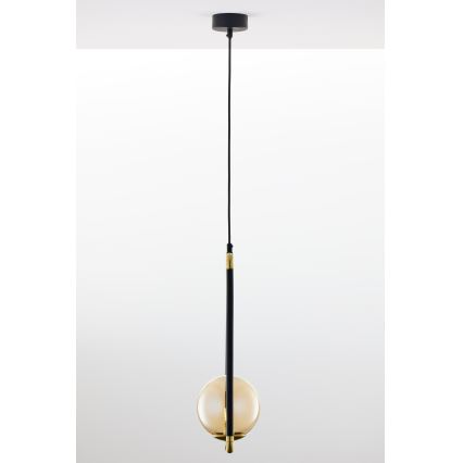 Jupiter 2024 - Κρεμαστό φωτιστικό οροφής ZAFRA 1xG9/10W/230V μαύρο/χρυσαφί/μπεζ
