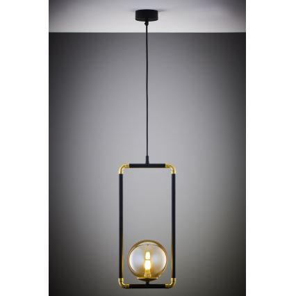 Jupiter 2024 - Κρεμαστό φωτιστικό οροφής ZAFRA 1xG9/10W/230V μαύρο/χρυσαφί/μπεζ