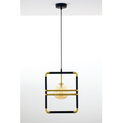 Jupiter 2025 - Κρεμαστό φωτιστικό οροφής FIORI 1xG9/10W/230V μαύρο/χρυσαφί/μπεζ