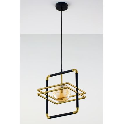 Jupiter 2025 - Κρεμαστό φωτιστικό οροφής FIORI 1xG9/10W/230V μαύρο/χρυσαφί/μπεζ