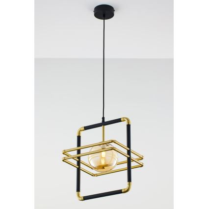 Jupiter 2025 - Κρεμαστό φωτιστικό οροφής FIORI 1xG9/10W/230V μαύρο/χρυσαφί/μπεζ