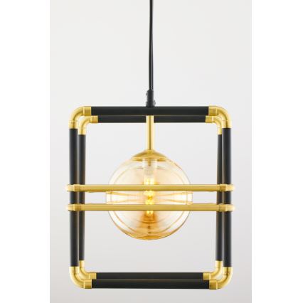 Jupiter 2026 - Κρεμαστό φωτιστικό οροφής FIORI 2xG9/10W/230V μαύρο/χρυσαφί/μπεζ