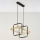 Jupiter 2029 - Κρεμαστό φωτιστικό οροφής FIORI 2xG9/10W/230V μαύρο/χρυσαφί/γυάλινο